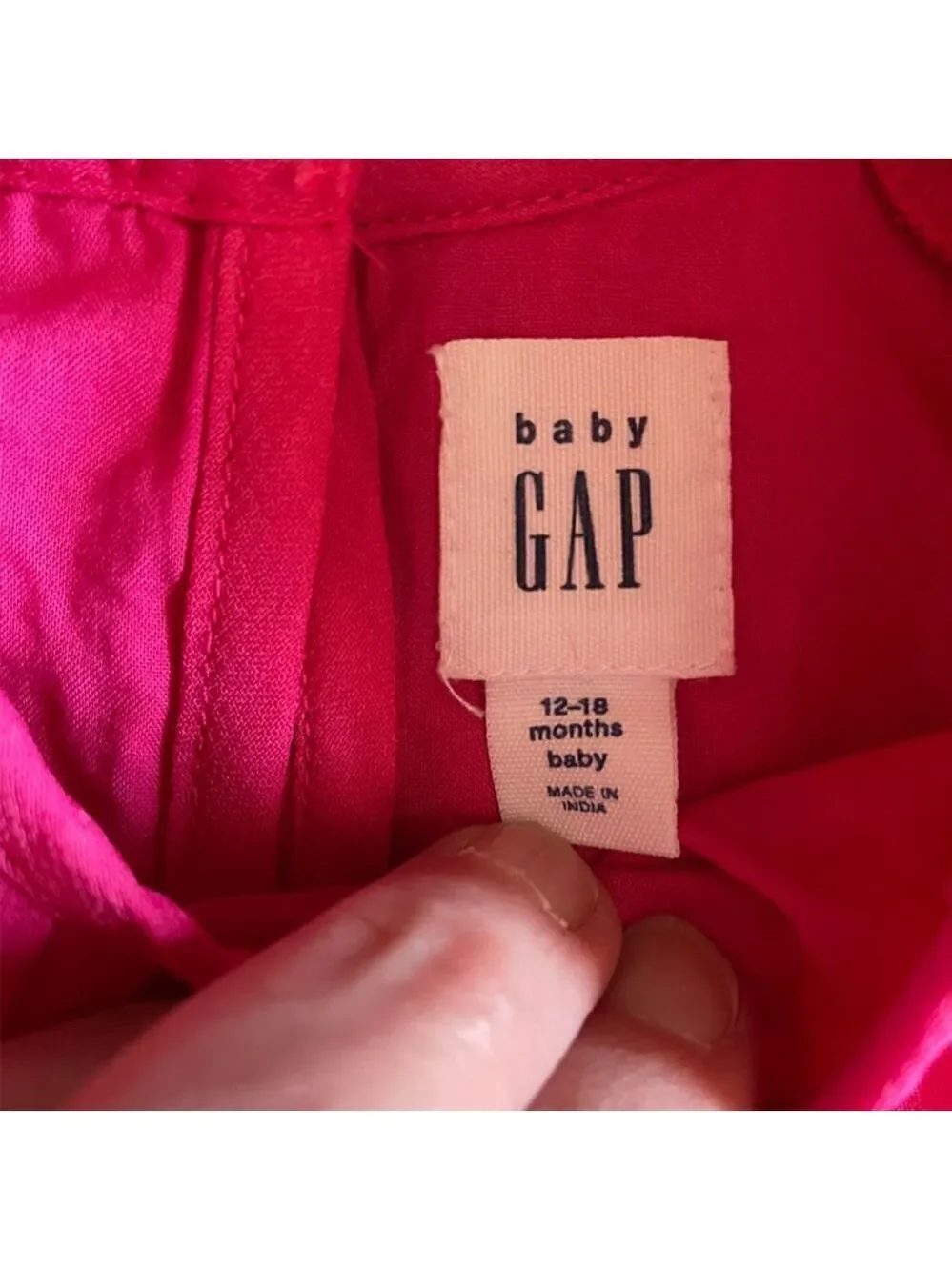 ❤️ Baby Gap Pleated Pink Dress Sie 12-18 Months